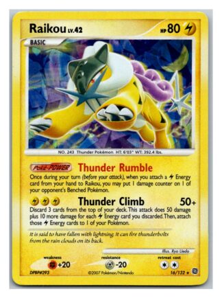 Raikou 16/132 Secret Wonders (Shattered Holo) (LP Condition)