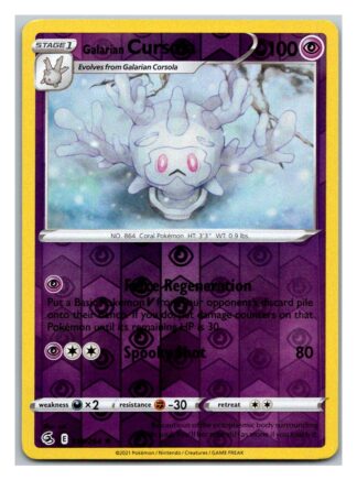 Galarian Cursola 118/264 Fusion Strike (Reverse Holo) (NM-Exc Condition)