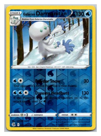 Galarian Darmanitan 072/264 Fusion Strike (Reverse Holo) (NM-Exc Condition)