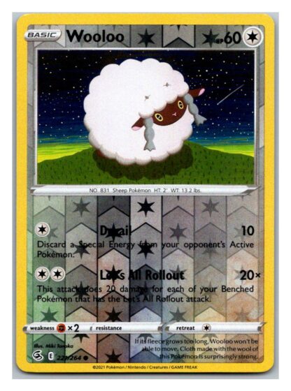 Wooloo 221/264 Fusion Strike (Reverse Holo) (NM-Exc Condition)