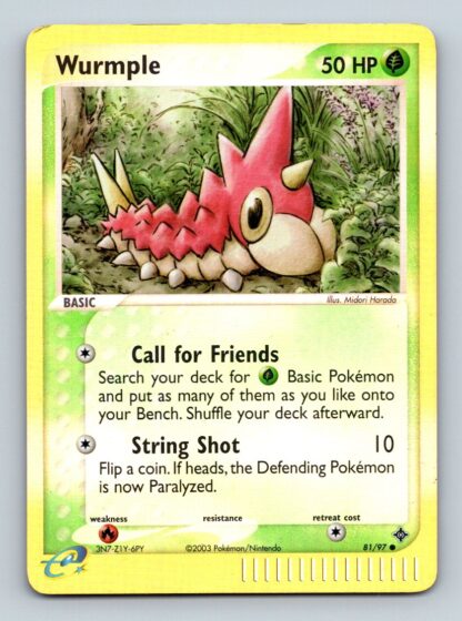 Wurmple 81/97 EX Dragon (Reverse Holo) (P Cond)
