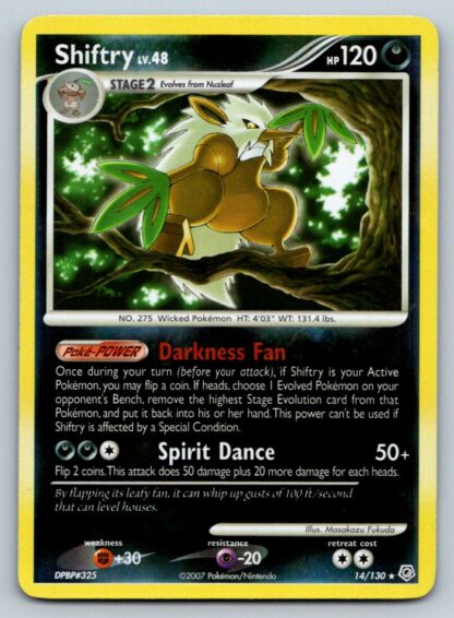 Shiftry 14/130 Diamond & Pearl (Reverse Holo) (P Condition)