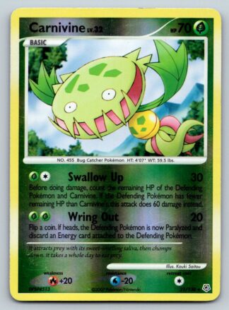 Carnivine 21/130 Diamond & Pearl (Reverse Holo) (P Condition)