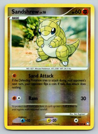 Sandshrew 96/123 Mysterious Treasures (Reverse Holo) (P Condition)