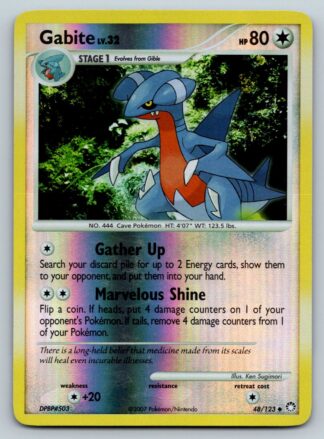 Gabite 48/123 Mysterious Treasures (Reverse Holo) (P Condition)