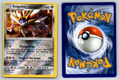 Solgaleo 87/145 (Reverse Holo) (Exc Condition) *Off Center Miscut w/ alignment dot*