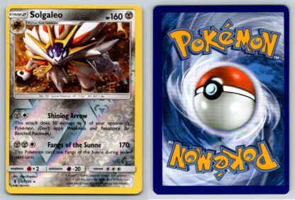 Solgaleo 87/145 (Reverse Holo) (Exc Condition) *Off Center Miscut w/ alignment dot* - Image 2
