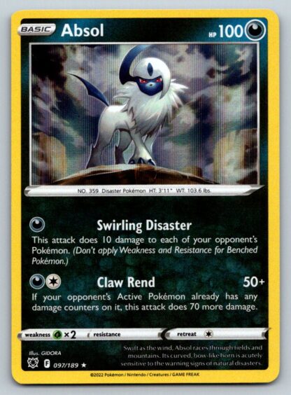 Absol 97/189 Astral Radiance (Holo) (NM-Exc Condition)