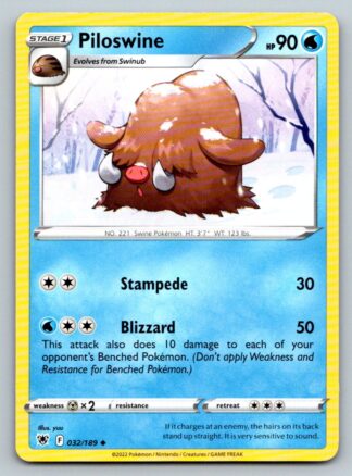 Piloswine 32/189 Astral Radiance (Uncommon) (NM-Exc Condition)