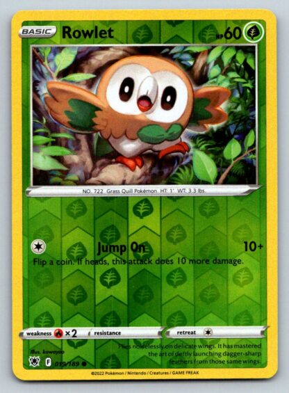 Rowlet 19/189 Astral Radiance (Reverse Holo) (NM-Exc Condition)