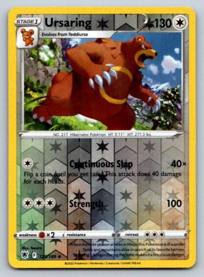 Ursaring 123/189 Astral Radiance (Reverse Holo) (NM-Exc Condition)