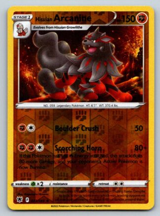 Hisuian Arcanine 71/189 Astral Radiance (Reverse Holo) (NM-Exc Condition)