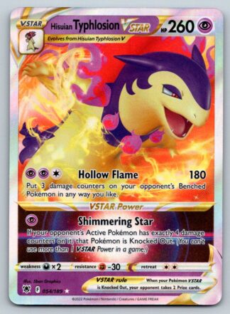 Hisuian Typhlosion VStar 54/189 Astral Radiance (Ultra Rare) (NM-Exc Condition)