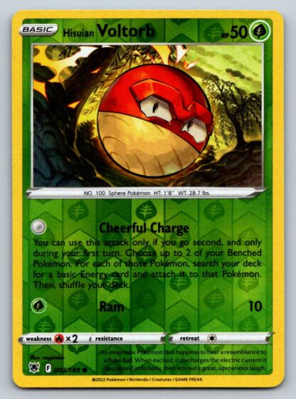 Hisuian Voltorb 2/189 Astral Radiance (Reverse Holo) (NM-Exc Condition)