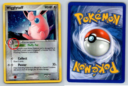 Wigglytuff 13/100 Crystal Guardians HOLO *Extra Ink Line* (Exc-LP Condition)