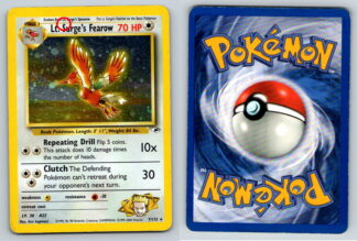 Lt. Surge's Fearow 7/132 Gym Challenge HOLO *Sm Black Dot* (P-HP Condition)