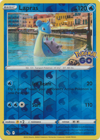 Lapras 23/78 Pokemon Go (Reverse Holo) (NM-Exc Condition)