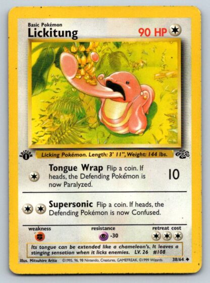 Lickitung 38/64 Jungle (Uncommon) (1st Edition Played Condition)
