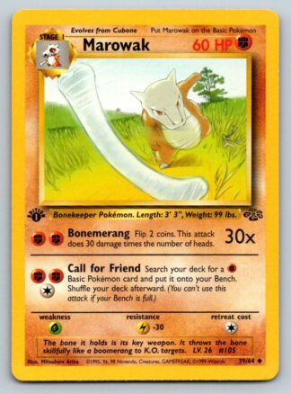 Marowak 39/64 Jungle (Uncommon) (1st Edition LP Condition)