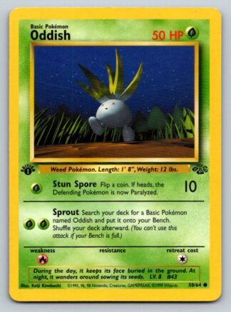 Oddish 58/64 Jungle (Common) (1st Edition Excellent Condition)