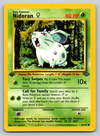 Nidoran 57/64 Jungle (Common) (1st Edition LP Condition)