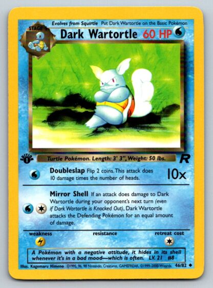 Dark Wartortle 46/82 Team Rocket (Uncommon) (1st Edition LP Condition)