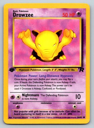 Drowzee 54/82 Team Rocket (Common) (1st Edition Excellent Condition)