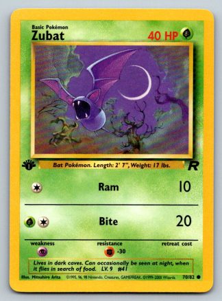 Zubat 70/82 Team Rocket (Common) (1st Edition Excellent Condition)