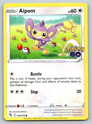 Aipom 56/78 Pokemon Go (Common) (NM-Exc Condition)