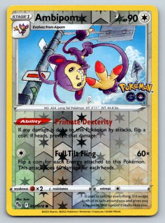 Ambipom 57/78 Pokemon Go (Reverse Holo) (NM-Exc Condition)