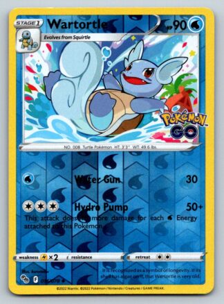 Wartortle 16/78 Pokemon Go (Reverse Holo) (NM-Exc Condition)