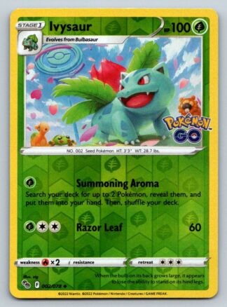 Ivysaur 2/78 Pokemon Go (Reverse Holo) (NM-Exc Condition)