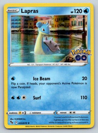 Lapras 23/78 Pokemon Go (Holo) (NM-Exc Condition)