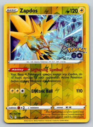 Zapdos 29/78 Pokemon Go (Reverse Holo) (NM-Exc Condition)