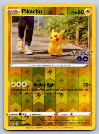 Pikachu 27/78 Pokemon Go (Reverse Holo) (NM-Exc Condition)