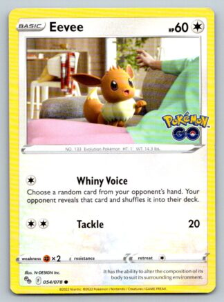 Eevee 54/78 Pokemon Go (Common) (NM-Exc Condition)