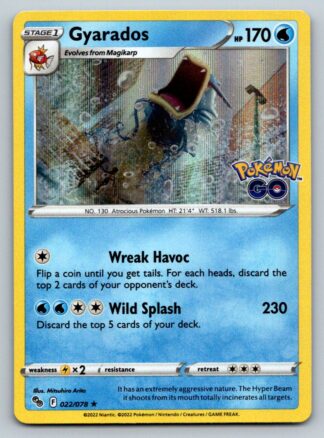 Gyarados 22/78 Pokemon Go (Holo) (NM-Exc Condition)