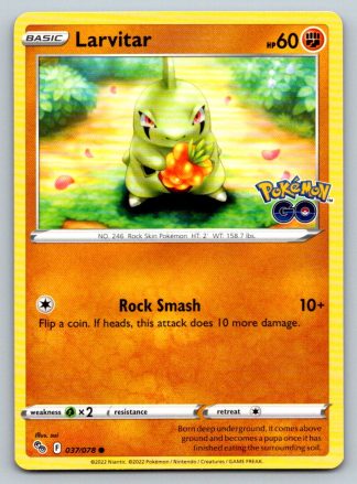 Larvitar 37/78 Pokemon Go (Common) (NM-Exc Condition)