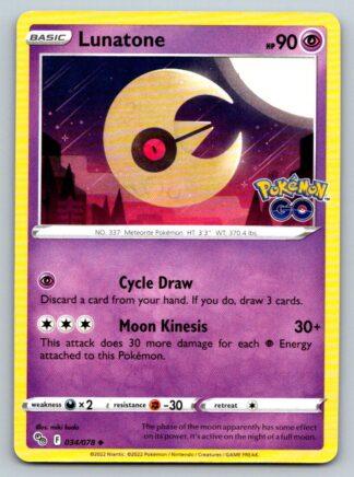 Lunatone 34/78 Pokemon Go (Uncommon) (NM-Exc Condition)