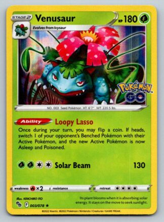 Venusaur 3/78 Pokemon Go (Holo) (NM-Exc Condition)