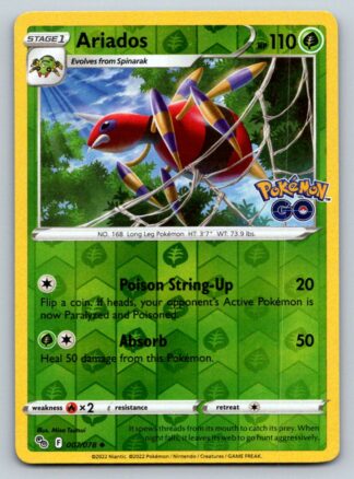 Ariados 7/78 Pokemon Go (Reverse Holo) (NM-Exc Condition)