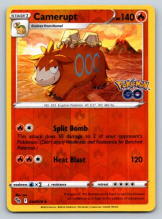 Camerupt 14/78 Pokemon Go (Reverse Holo) (NM-Exc Condition)