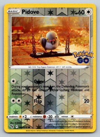 Pidove 61/78 Pokemon Go (Reverse Holo) (NM-Exc Condition)
