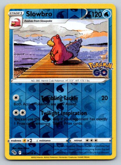 Slowbro 20/78 Pokemon Go (Reverse Holo) (NM-Exc Condition)