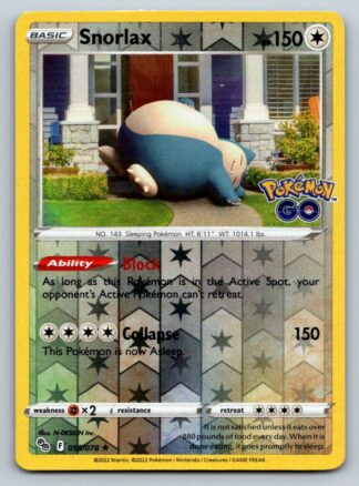 Snorlax 55/78 Pokemon Go (Reverse Holo) (NM-Exc Condition)