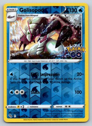 Golisopod 26/78 Pokemon Go (Reverse Holo) (NM-Exc Condition)