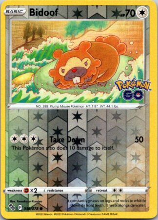 Bidoof 59/78 Pokemon Go (Reverse Holo) (NM-Exc Condition)