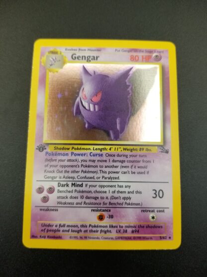 Gengar 5/62 Fossil (Holo) (1st Edition NM Condition)