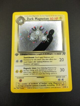 Dark Magneton 11/82 Team Rocket (Holo) (1st Edition Exc Condition)