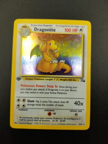 Dragonite 4/62 Fossil (Holo) (1st Edition LP Condition)